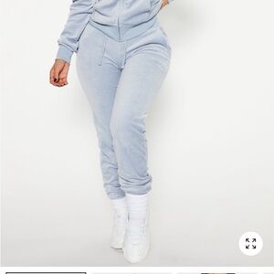 Fashion Nova Light Blue Straight Leg Pants